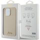 8. Guess Glitter Glossy Script Hülle für iPhone 15 Pro Max – Gold