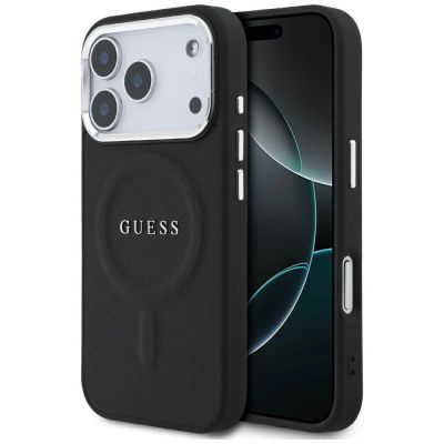 Guess Classic Logo MagSafe Case für iPhone 17 Pro - Schwarz