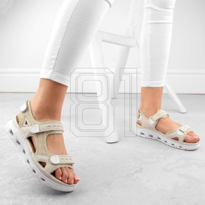 5. Comfortable Velcro sandals Rieker W RKR691 beige