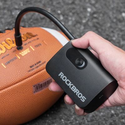 10. Rockbros L1 Mini-Akkupumpe, 70 psi Kompressor, 200 mm Schrader-Schlauchlänge – Schwarz