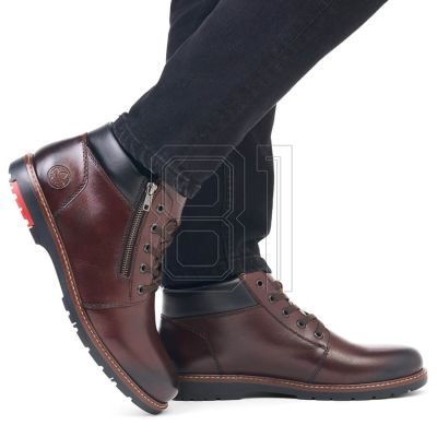 27. Rieker M RKR625 bequeme Lederstiefelette mit Wollfutter, braun