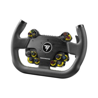 2. Thrustmaster EVO Racing 31U Leather Lenkrad, Schwarz/Gelb, für PC, PlayStation 4, PlayStation 5 und Xbox