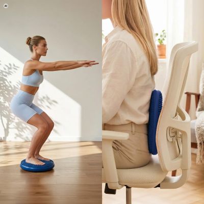 15. Beidseitiges Balancekissen mit Pumpe Spokey FIT SEAT