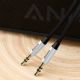 15. Baseus Yiven M30 Stereo-Audiokabel AUX 3,5 mm Mini-Klinkenstecker 1,5 m silber-schwarz (CAM30-CS1)
