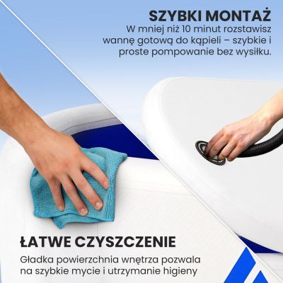 5. Extralink Eisbadewanne | Badewanne zum Schwimmen | 150 x 80 x 65 cm