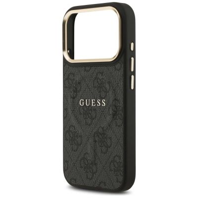 6. Guess 4G PU Classic Logo MagSafe Hülle für iPhone 17 Pro - Schwarz