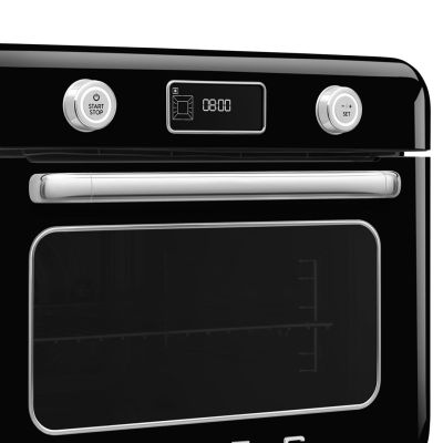 12. Smeg COF01BLEU Kleine schwarze Dampfgarerknöpfe, Drehknopf