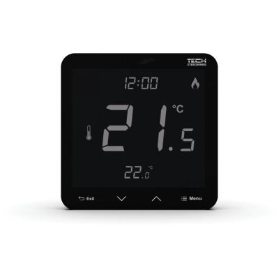 Kabelloser Raumthermostat schwarz R-10S PLUS Tech Controller