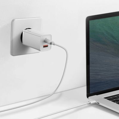 10. Baseus GaN2 Lite Fast 65W USB / USB Type C Quick Charge 3.0 Power Delivery (Galliumnitrid) weiß (CCGAN2L-B02)
