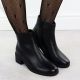 7. Gefütterte Damen-Ankle-Boots mit Blockabsatz, schwarz, Sergio Leone BT25239