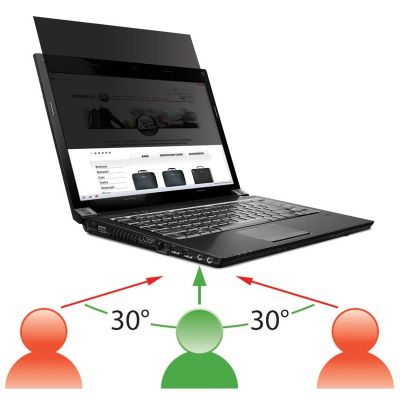 Mobilis 016233 Bildschirmfilter für 39,6 cm (15,6") Laptops, rahmenloser Sichtschutzfilter für Displays