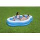 6. Bestway 54409 Aufstellpool, aufblasbarer Pool, oval, blau-weiß