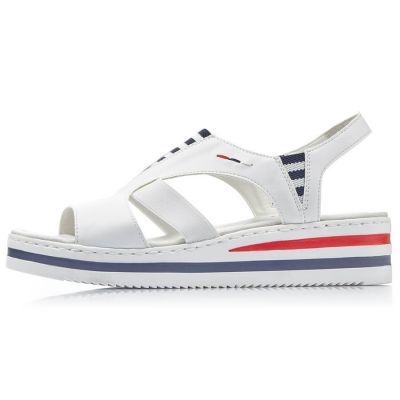 18. Rieker W V02Y5 Keilsandalette weiß 