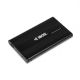 IBOX HD-01 Externes 2,5" USB 2.0 IEU2F01 Gehäuse (2,5"; USB 2.0; Aluminium; schwarz)