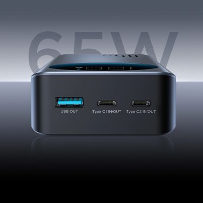 11. Joyroom JR-PBF05 Pro 30000mAh 65W Powerbank mit Digitalanzeige, 2x USB-C, 1x USB-A - Schwarz