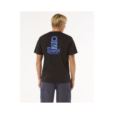 6. RIP CURL Vaporcool Search Stack Tee Schwarz