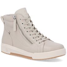 Rieker W0164-60 bequeme beige Damen-Lederstiefeletten