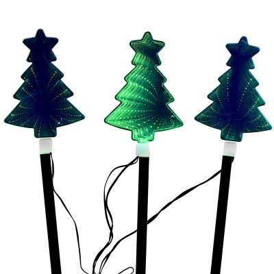 2. Dekorative Gartenlampen, Wegeleuchten, 3-teilig, Weihnachtsbaumspiegel