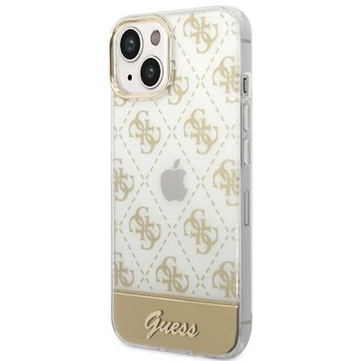 2. Guess GUHCP14MHG4MHG iPhone 14 Plus 6,7 "Gold / Gold Hardcase 4G Pattern Script