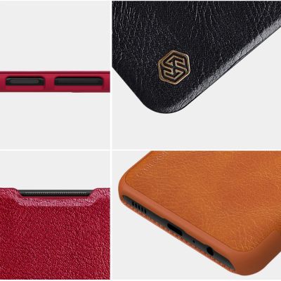 15. Nillkin Qin Lederholsterhülle für Samsung Galaxy A03s schwarz