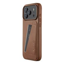 Mujjo Wallet Lederhülle – MagSafe-kompatible Lederhülle für iPhone 17 Pro Max (hellbraun)