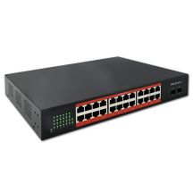 Qoltec Netzwerk-Switch Gigabit Ethernet | 24x RJ45 | 2x SFP | 1000 Mbit/s