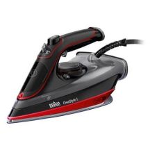 Braun TexStyle 5 SI 5057 RD Dampfbügeleisen mit Keramikplatte, 2700 W, Schwarz, Rot