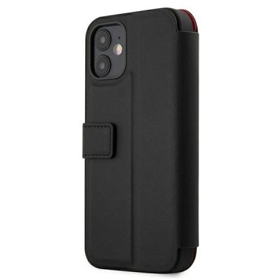 5. Ferrari FEOGOFLBKP12SBK iPhone 12 mini 5.4" schwarz/schwarzes Buch Off Track Perforated