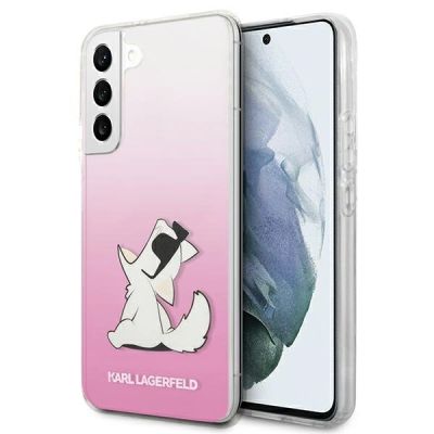 Karl Lagerfeld Choupette Eat Hülle für Samsung Galaxy S22+ - Pink