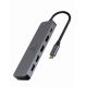 4. GEMBIRD MULTI-ADAPTER USB TYP-C 3-IN-1 SILBERNER HUB USB, HDMI, PD (100W)