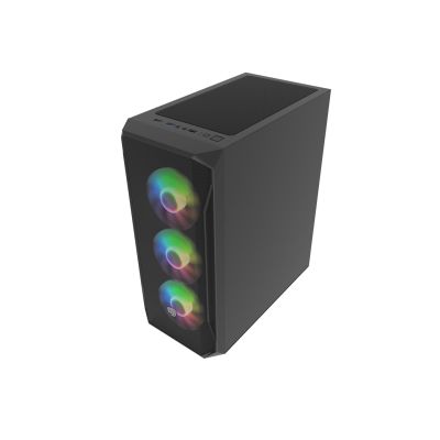 12. FURY COMPUTERGEHÄUSE FURY SHOBO SH4F RGB MIDI MIT FENSTER SCHWARZ