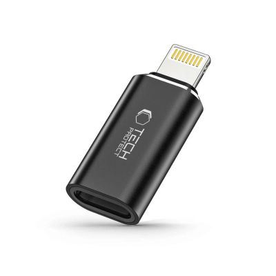 Tech-Protect UltraBoost Lightning (Stecker) / USB-C (Buchse) Adapter – Schwarz