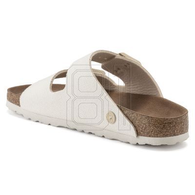3. Birkenstock Arizona Vegan Damen Textil Narrow Eggshell Flip-Flops für schmale Füße (1022679)