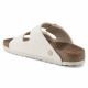 3. Birkenstock Arizona Vegan Damen Textil Narrow Eggshell Flip-Flops für schmale Füße (1022679)