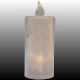 10. Dekorative Kerze, 12,5 cm, transparent, warmweiß, 1 LED