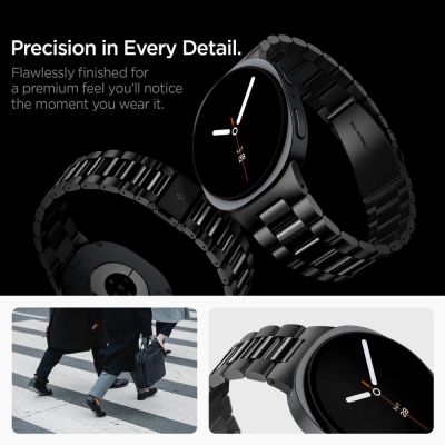 7. Spigen Modern Fit Armband 316L für Samsung Galaxy Watch 40/44/46 mm – Schwarz