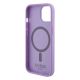7. Guess Saffiano MagSafe Hülle für iPhone 15 Plus – Lila