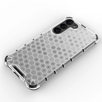 7. Wabenhülle für Samsung Galaxy S23+ gepanzerte Hybridhülle transparent