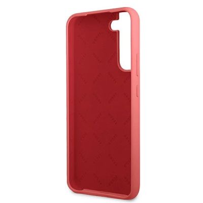 7. Guess, GUHCS22MLSLMGFU S22+ S906 fuchsia/fuchsia Hardcase Silikonschrift Metalllogo