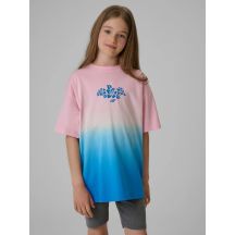 Locker geschnittenes Mädchen-T-Shirt mit Aufdruck 4F 4FJRSS26TTSHF4186-91A