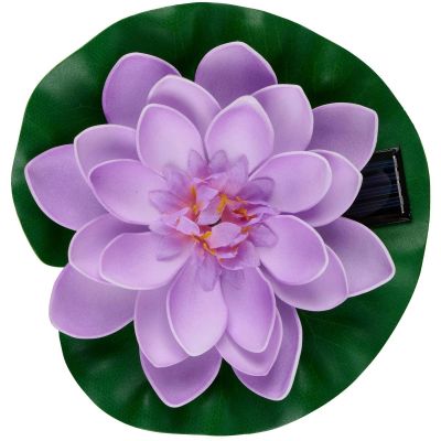 3. Solarlampe Wasserlilie 18 cm Violett