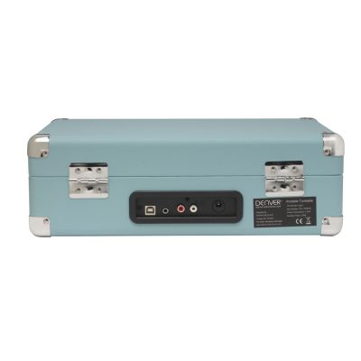3. Denver VPL-120 Plattenspieler mit USB-Anschluss für PC-Aufnahmen, Blau