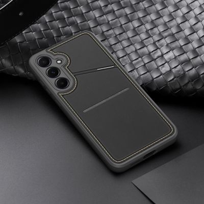 3. Dux Ducis Rafi II Hülle für Samsung Galaxy S25+ mit Ständer und Geldbörse – Schwarz