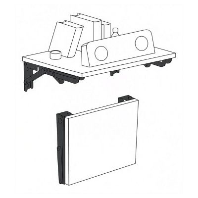 4. MACLEAN Klappbare Wandregalhalterung, min. 300 mm, max. 600 mm, max. 50 kg, 2 Stück, Größe M