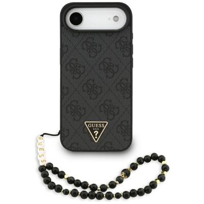 Guess 4G Strap Triangle Logo MagSafe Hülle für iPhone 17 Air - Schwarz