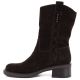 7. Damen-Ankle-Boots aus Leder, Cowboy-Stiefel, Wildleder, Schokoladenbraun, Big Star UU274607