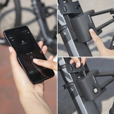 4. Rockbros 32210826001 Fingerabdruck-Fahrradschloss – Schwarz