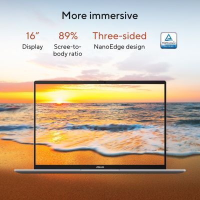 13. ASUS Vivobook 16 M1607KA-MB164W Ryzen AI 5 330 16,0" WUXGA IPS-Panel 60Hz 300nits AG 16GB DDR5 SSD512 Radeon Grafik WLAN+BT Webcam 1080p+IR 42Wh Akku Windows 11 Quiet Blue