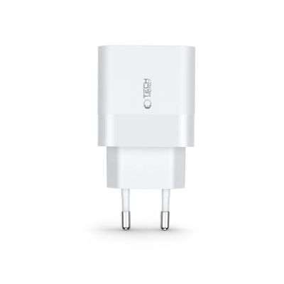 3. Tech-Protect C30W USB-C PD 30W / USB-A QC 3.0 Netzwerkladegerät – Weiß