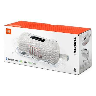 7. JBL TUNER 3 Lautsprecher (weiß, kabellos, mit FM- und DAB+-Radio)
